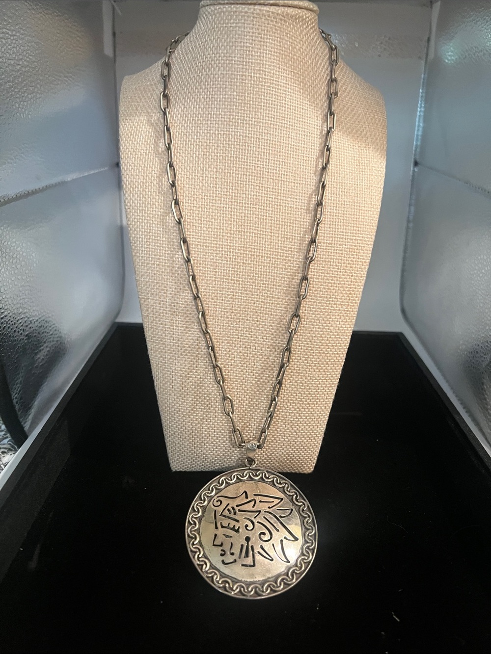 Taxco mayan king pendant/pin